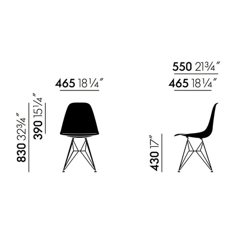 Cadeira Eames DSR em Plástico / Base Cromada
